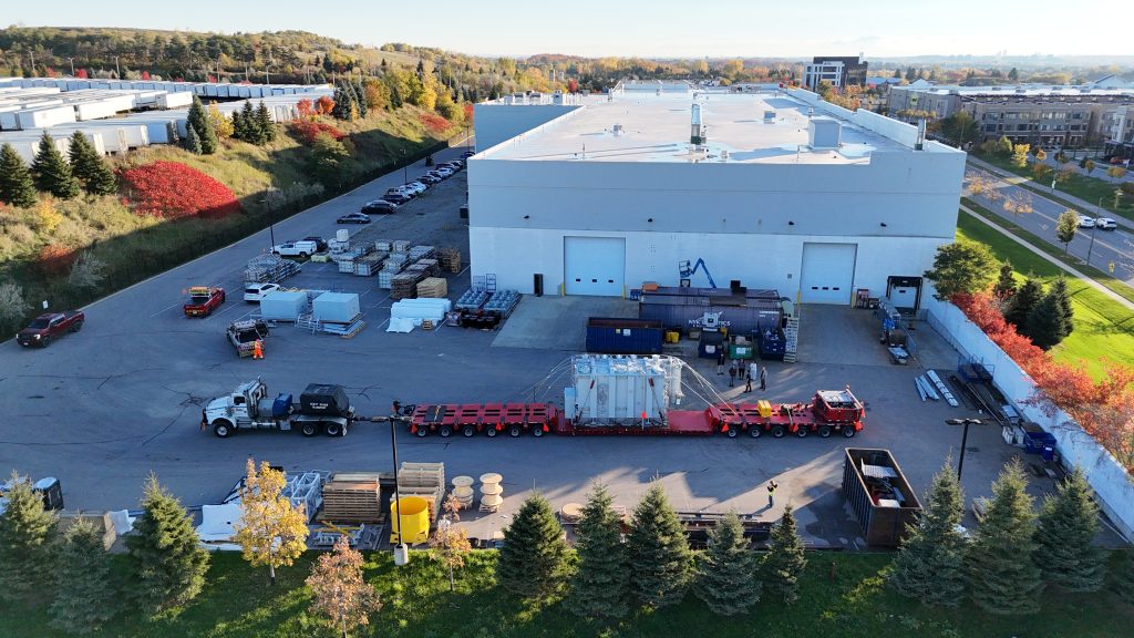 Transporting large transformer on Goldhofer SPMT